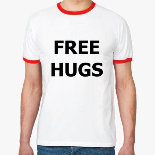 Футболка Ringer-T FREE HUGS
