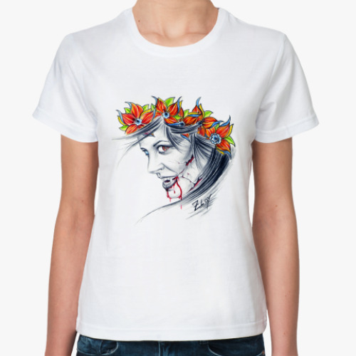 Классическая футболка Flower Vampire