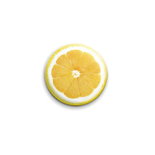 Значок 25мм Апельсин