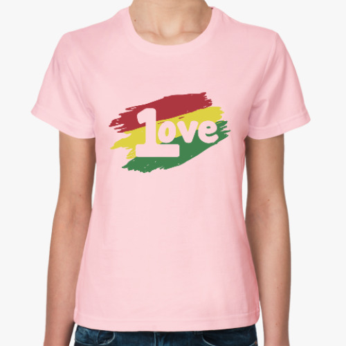 Женская футболка 1 Love