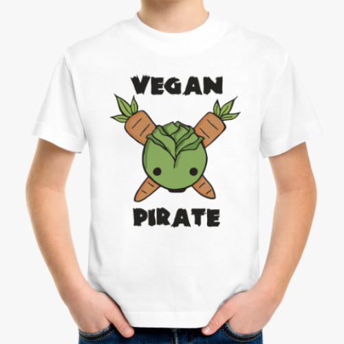 Детская футболка Веган пират