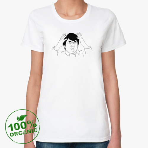 Женская футболка из органик-хлопка Джеки Чан Face