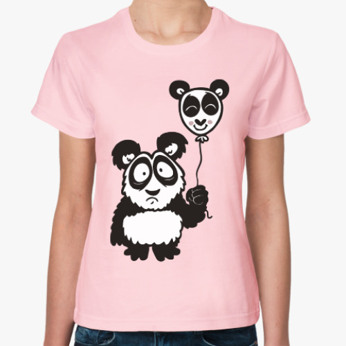Женская футболка Панда с шариком