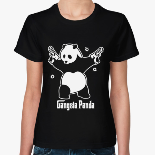 Женская футболка  Gangsta panda
