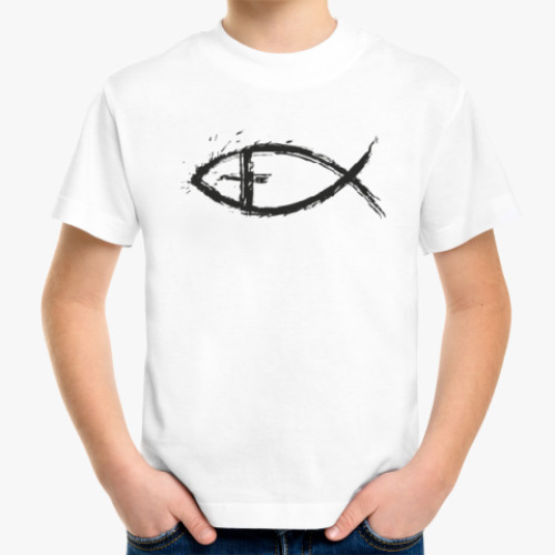 Детская футболка христианская рыбка