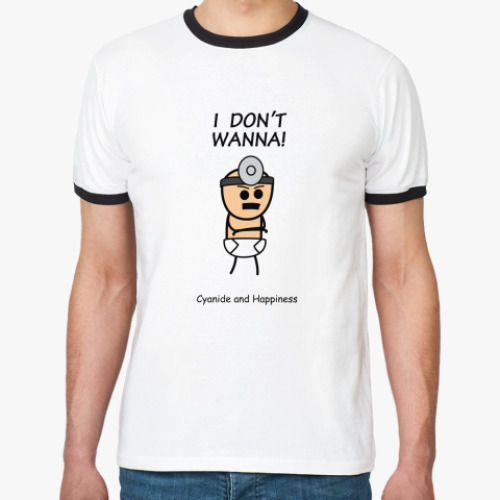 Футболка Ringer-T Cyanide & Happines