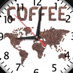 Карта мира из кофе