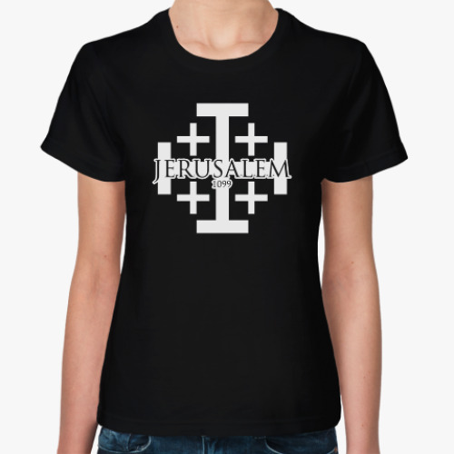 Женская футболка Иерусалимский крест / Jerusalem 1099