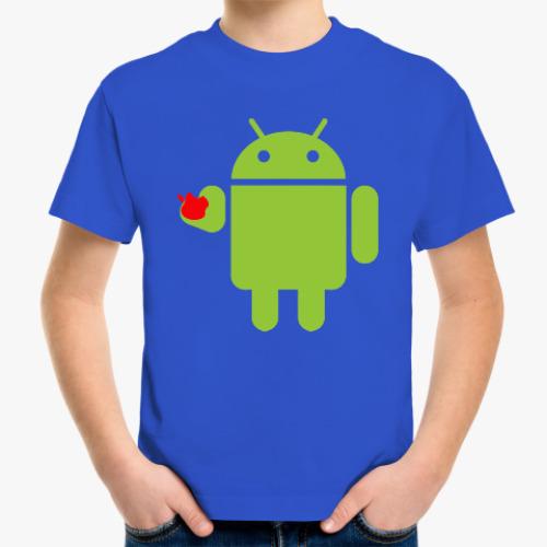 Детская футболка Андроид с яблоком