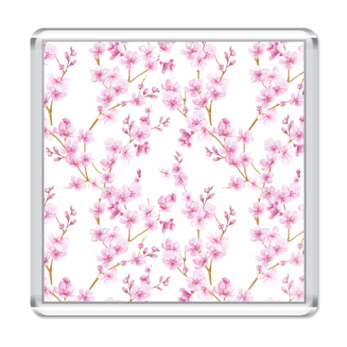 Магнит Весенняя сакура цветущая вишня маленькие цветы
