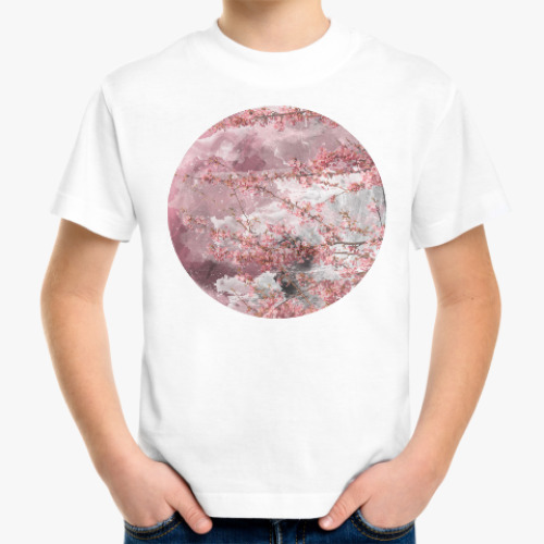 Детская футболка Японская сакура весной