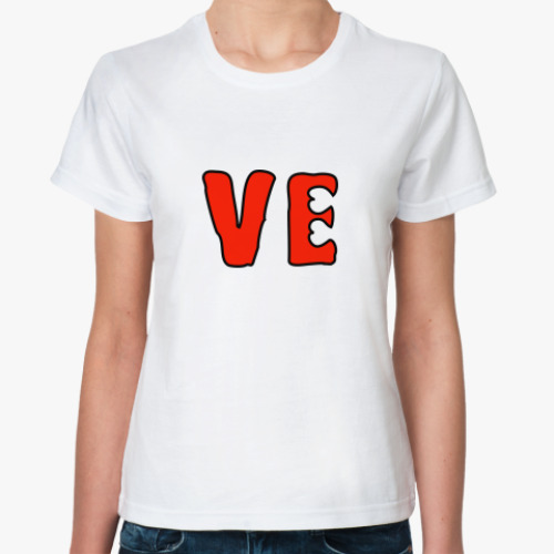 Классическая футболка  LO-VE