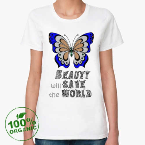Женская футболка из органик-хлопка Бабочка Nirvana