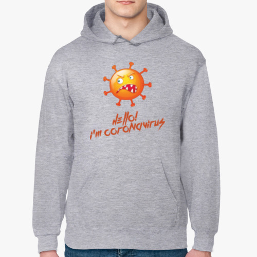 Толстовка худи Hello! I'm coronavirus
