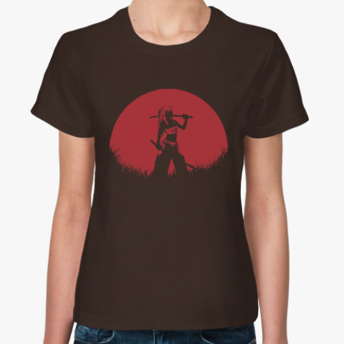Женская футболка Аниме самурай