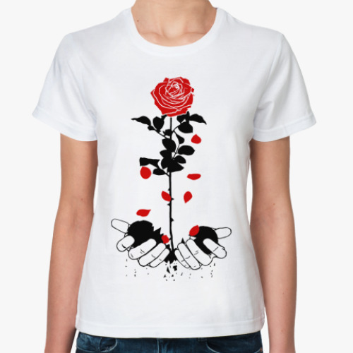 Классическая футболка heart rose