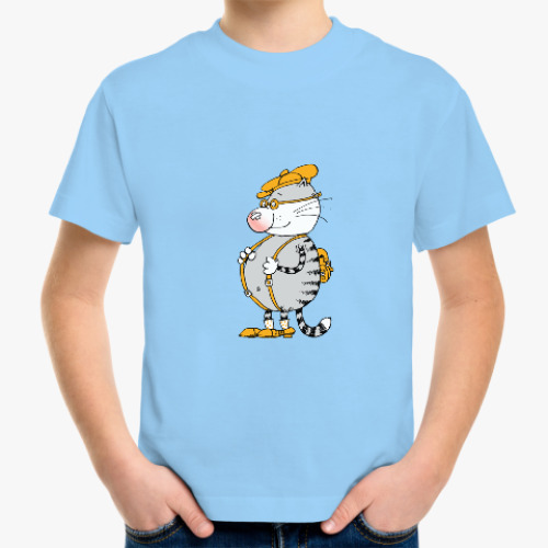Детская футболка Кот Трюндель в профиль