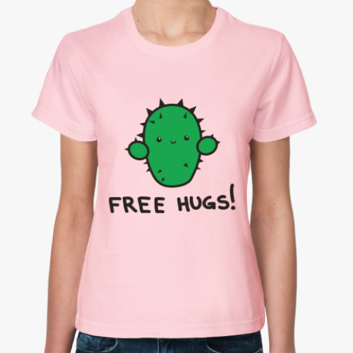 Женская футболка  Free hugs