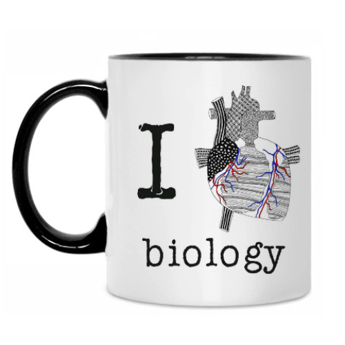 Кружка I love BIOLOGY