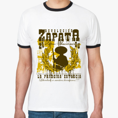 Футболка Ringer-T Cuba revolucion