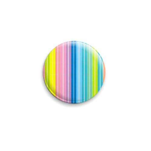 Значок 25мм  Rainbow Stripes