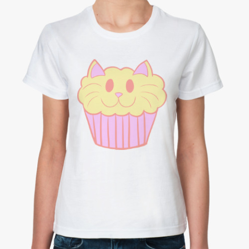 Классическая футболка Пироженое котик