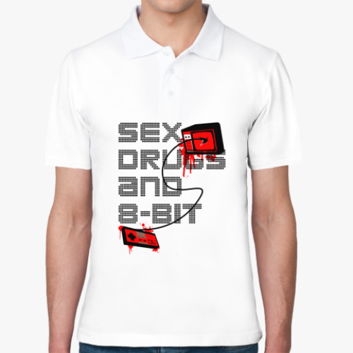 Рубашка поло Sex Drugs & 8bit