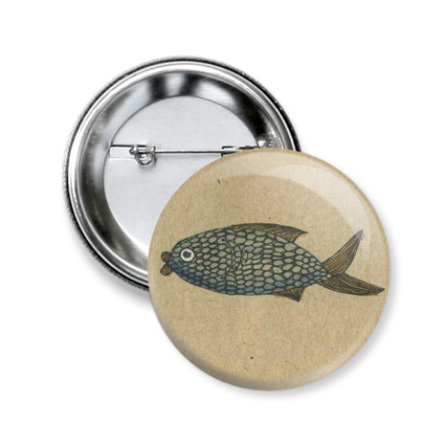 Значок 50мм Рыба/Fish