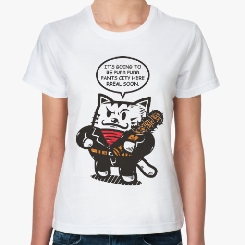 Классическая футболка Кот с битой
