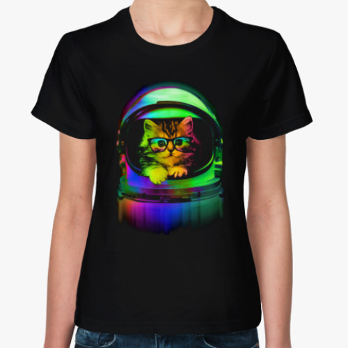 Женская футболка Абстрактный Котёнок