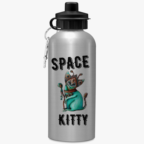 Бутылка с карабином (500 мл) Space Kitty