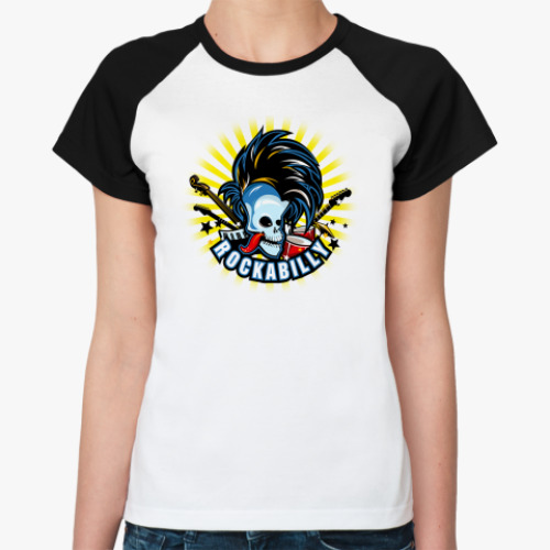 Женская футболка реглан rockabilly