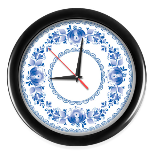 Настенные часы Традиционный орнамент «Гжель»