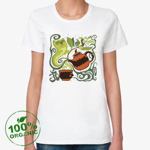 Женская футболка из органик-хлопка Веселый Коточай