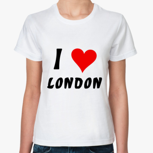 Классическая футболка I love London