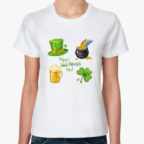 Классическая футболка Saint Patrick Day sketch