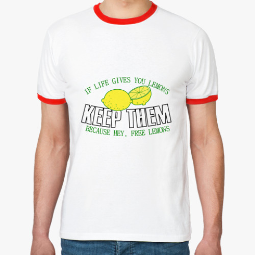 Футболка Ringer-T If life gives you free lemons