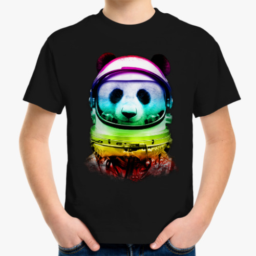 Детская футболка Панда Космонавт