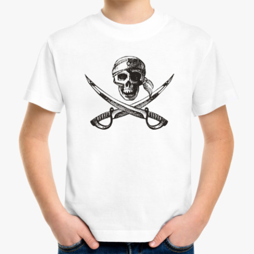 Детская футболка Пират  Череп Кости Pirate