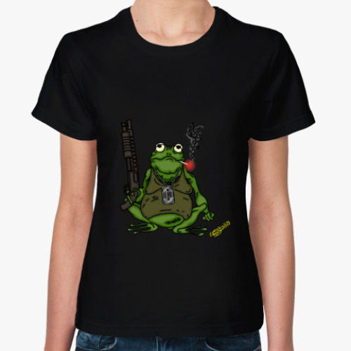 Женская футболка Armed Toad