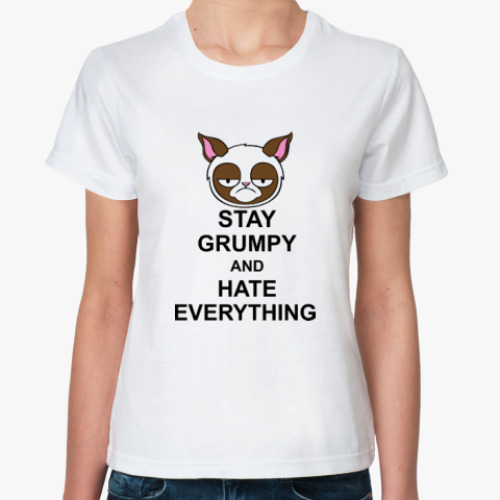 Классическая футболка Stay grumpy