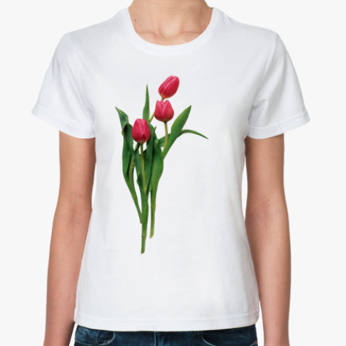Классическая футболка Тюльпаны