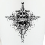 skull in crown and sword