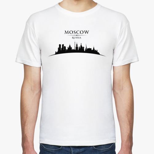 Футболка Москва Россия, силуэт города
