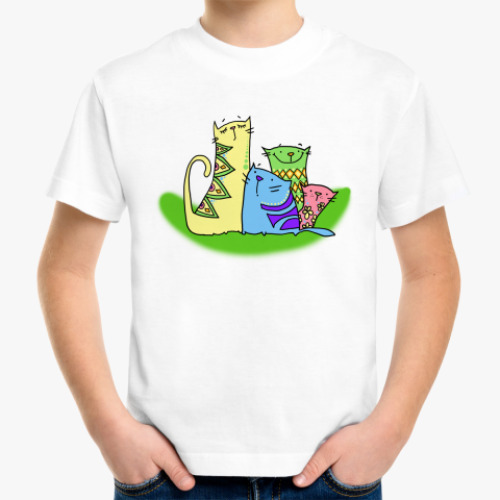 Детская футболка Семья коты