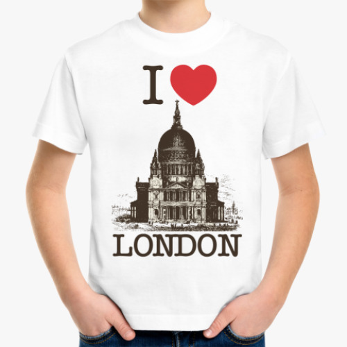Детская футболка I love LONDON