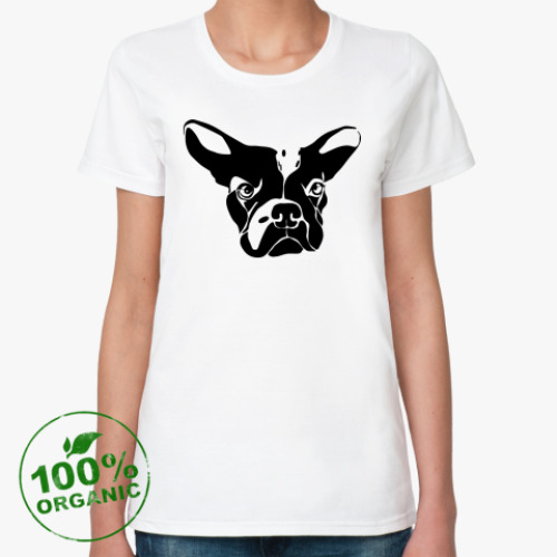 Женская футболка из органик-хлопка собака