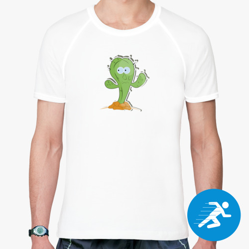 Спортивная футболка Зеленый кактус