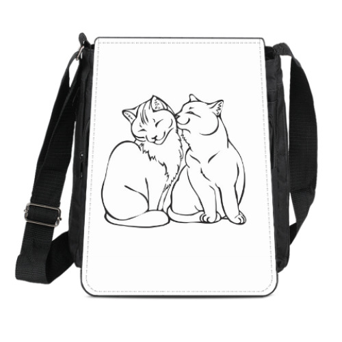 Сумка-планшет кошки