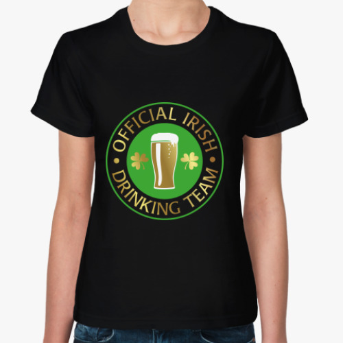 Женская футболка Drinking team